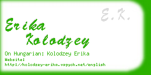 erika kolodzey business card